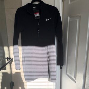 Nike Black and Gray Zip-Up Dress